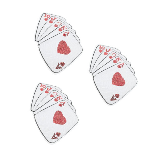 3Pcs Creative Multi Color Poker Clothing Patch Stickers for Bags 1