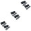 6Pcs Black Motorcycle Saddlebags with Straps for Storage Use 5