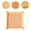 4Pcs Bamboo Hamster Cooling Mats Light Brown Small Pet Sleeping Pads 7
