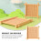 4Pcs Bamboo Hamster Cooling Mats Light Brown Small Pet Sleeping Pads 10