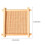 4Pcs Bamboo Hamster Cooling Mats Light Brown Small Pet Sleeping Pads 4