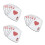 3Pcs Creative Multi Color Poker Clothing Patch Stickers for Bags 6