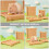 4Pcs Bamboo Hamster Cooling Mats Light Brown Small Pet Sleeping Pads 6