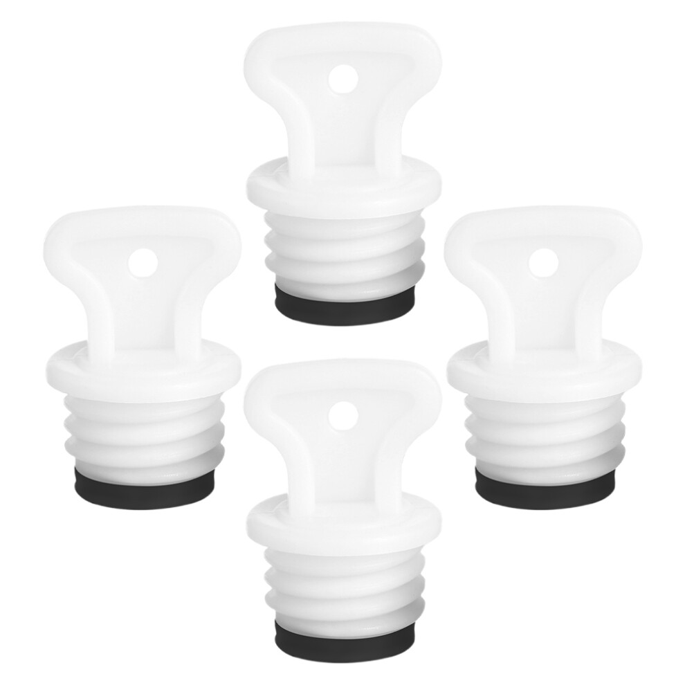 Vaguelly White 12Pcs Leakproof Hot Water Bottle Filler Caps Rubber Replacement