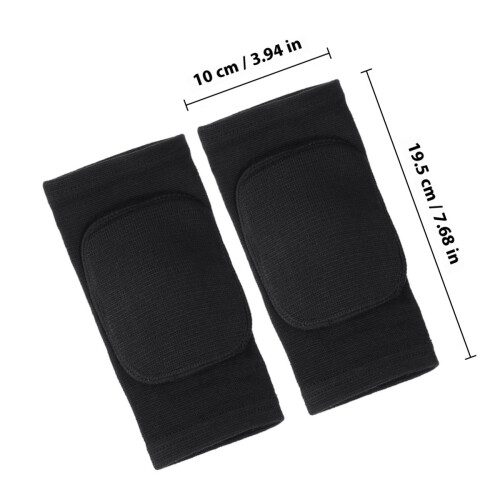 Black Knee Pads Pair XS Elastic Covers 2