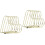 2Pcs Golden Iron Desktop Bookends Book Support Rack for Office 4