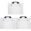 3Pcs Durable Transparent Art Portfolio Folder Portable Document Bag 2