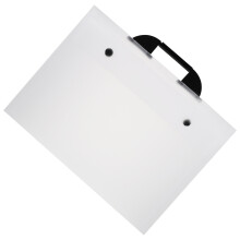 3Pcs Durable Transparent Art Portfolio Folder Portable Document Bag