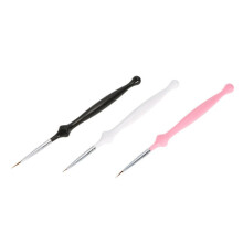 6Pcs Assorted Color Nail Art Brushes Fine Detail Paint Brush for Women