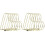 2Pcs Golden Iron Desktop Bookends Book Support Rack for Office 2