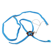3Pcs Adjustable Nylon Lizard Harness Leash Blue for Outdoor Use