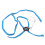 3Pcs Adjustable Nylon Lizard Harness Leash Blue for Outdoor Use 1
