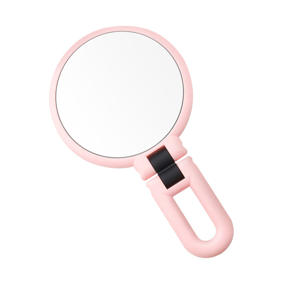 Aboofan Pink Abs Plastic Double-Sided Magnifying Pocket Mirror For Women
