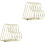 2Pcs Golden Iron Desktop Bookends Book Support Rack for Office 3