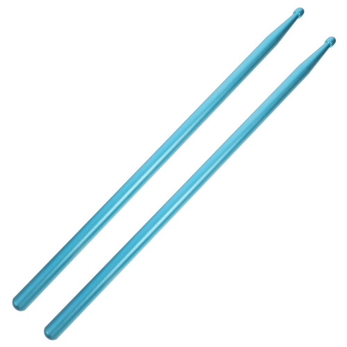 2Pairs Blue 5A Drumsticks Metal Percussion Tool for Band and Practice