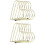 2Pcs Golden Iron Desktop Bookends Book Support Rack for Office 5