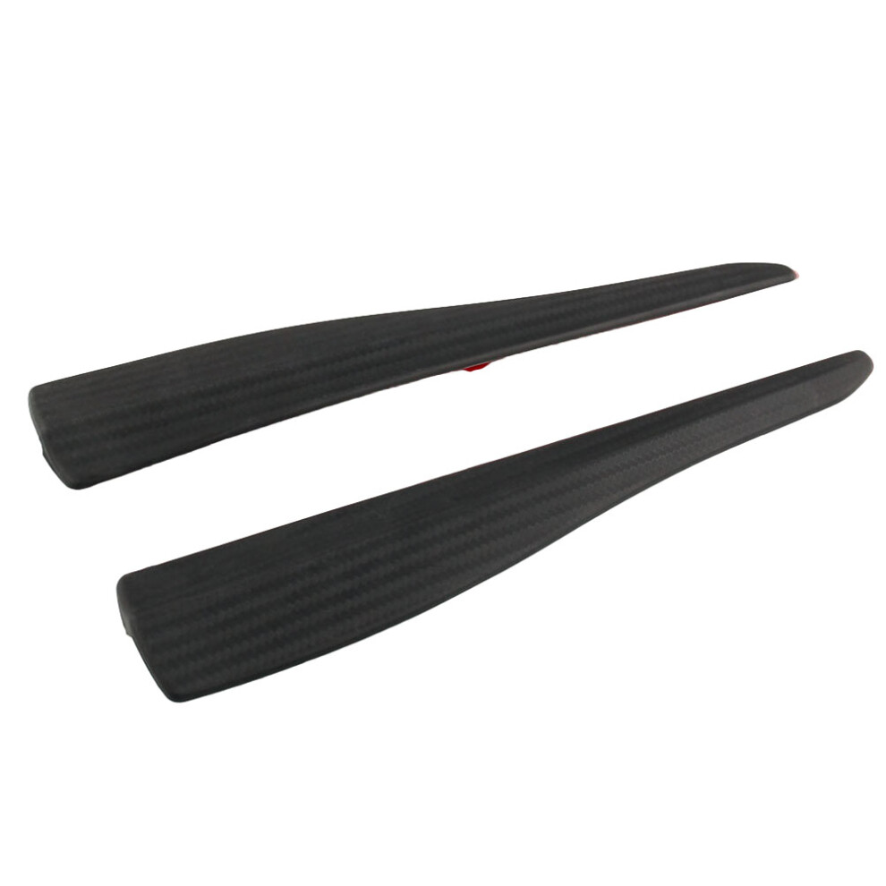 4Pcs Car Anti-Scratch Strips Carbon Fiber Pvc Bumper Protector Black 3221030187692