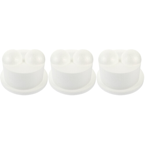 3Pcs White Foam Cake Decorating Model Reusable DIY Training Cake Tool 2