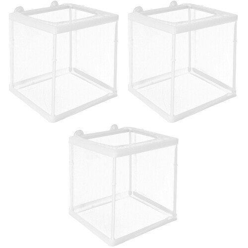 3Pcs White Fish Hatchery Box Durable Fish Breeding Tank for Home Use 2