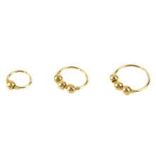 9Pcs Gold Nostril Rings Nose Piercing Jewelry Easy Open Nose Hoop