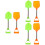 6Pcs Safe Plastic Sand Spades Assorted Beach Toys 6