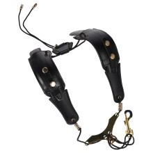 3Pcs Practical Black Saxophone Belt Adjustable Padded Neck Strap