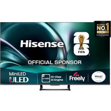 Hisense 55" 55U7QTUK MiniLED QLED 144Hz Smart AI TV - Hi-View AI Engine, 144Hz Game Mode PRO