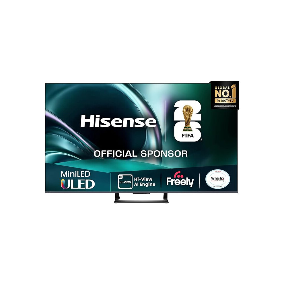 Hisense 55" 55U7qtuk Miniled Qled 144Hz Smart Ai Tv - Hi-View Ai Engine, 144Hz Game Mode Pro