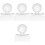 4pcs Eye Shadow Tool Multi-Purpose Blusher Press Stamp Efficient Space Management Stamper 5