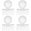 4pcs Eye Shadow Tool Multi-Purpose Blusher Press Stamp Efficient Space Management Stamper 7