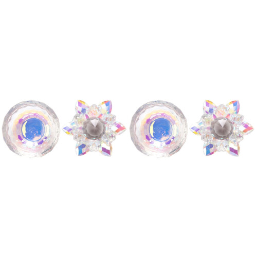 2Pièces Coupe Nail Art Cristal Transparent Multifonction Pour 1