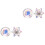 2Pièces Coupe Nail Art Cristal Transparent Multifonction Pour 3