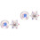 2Pièces Coupe Nail Art Cristal Transparent Multifonction Pour 4