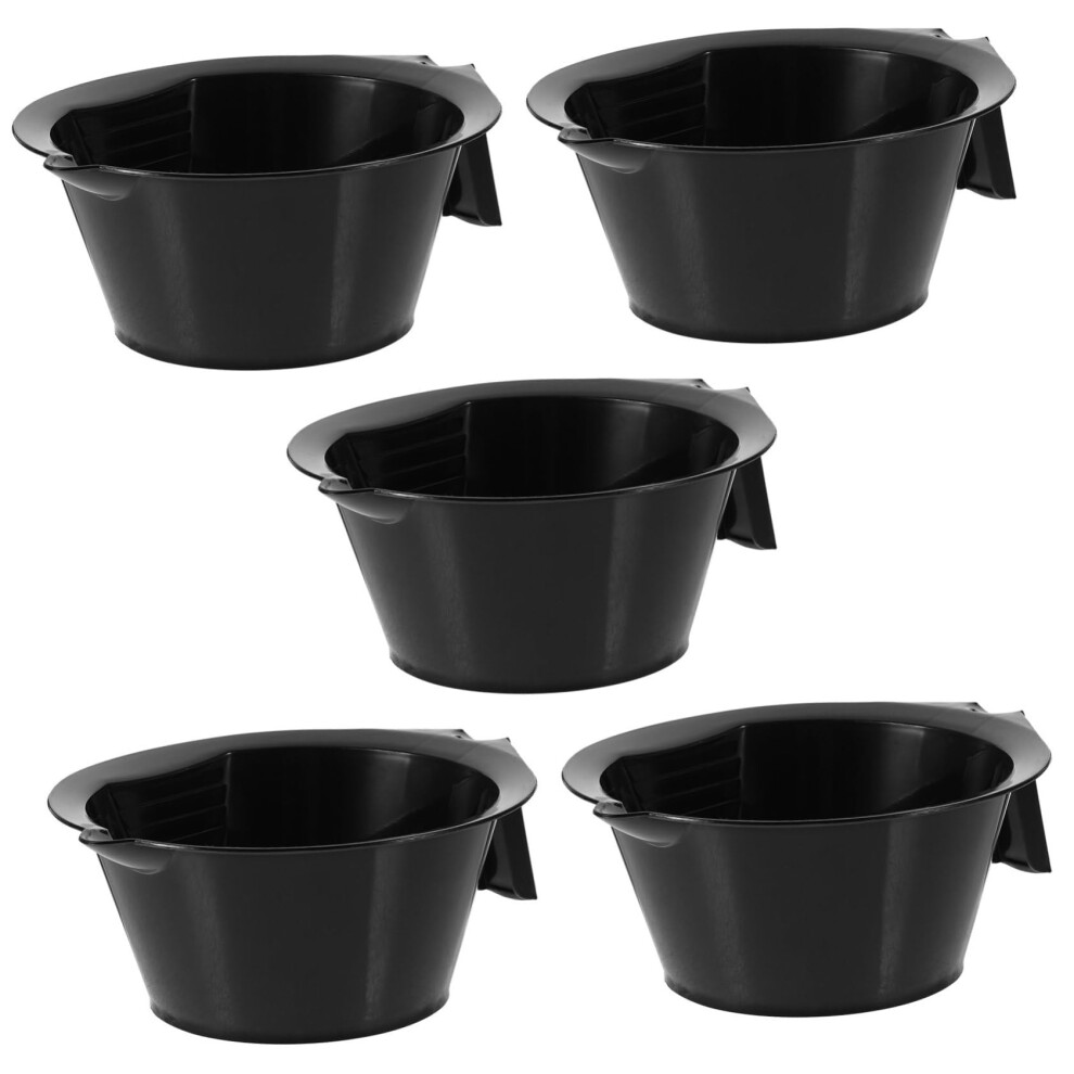 5pcs Hair Dye Mixing Bowls with OneHand Handle, Stackable and Reusable for Salon or Home Use