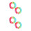4Pcs Inflatable Rainbow Swim Rings Durable Float Rings for Adults 4