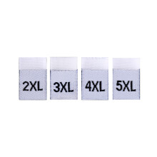 800St Lichtgewicht Kleding Maatlabels Wit Voor Efficiënte Organisatie