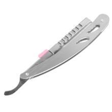 Vintage Folding Straight Razor Full Steel Manual Beard and Eyebrow Shaving Tool for Men Salon Use