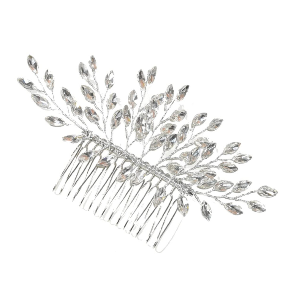 Crystal Hair Comb Bridal Rhinestone Side Accessory for Wedding Elegant Styling and Sparkle
