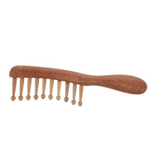 Sandalwood Hair Comb Wide Tooth Wooden Detangling Brush for Gentle Scalp Massage Men Women