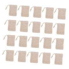 20pcs Cotton Soap Saver Bag with Drawstring for Gentle Skin Exfoliation Bath and Travel
