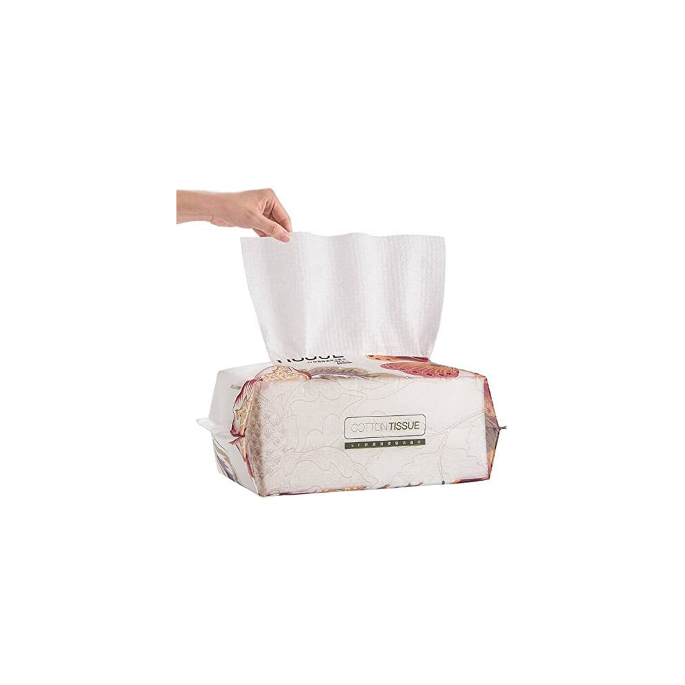 Soft Cotton Disposable Face Towel for Sensitive Skin, Dry and Wet Use Facial Cleansing Cloth