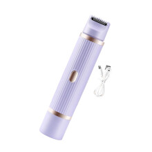 Bikini Trimmer for Women Electric Dual Head Gentle Hair Remover for Legs Underarms Violet
