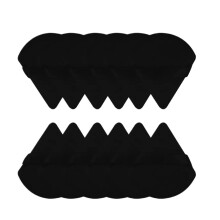 10Pcs Triangle Powder Puff Velvet Makeup Sponge for Natural Finish and Precise Face Coverage Black