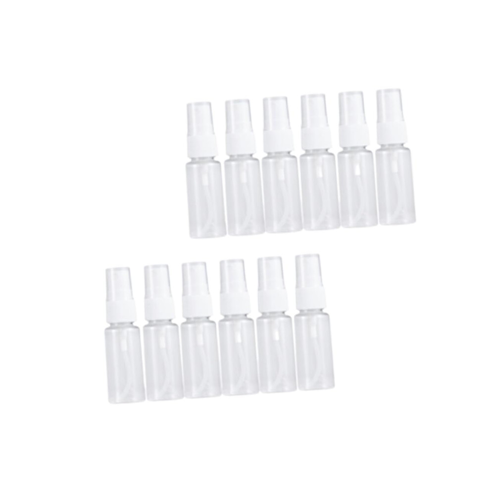 12pcs Transparent Travel Spray Bottles Compact Refillable Perfume Atomizers for Makeup