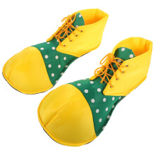 2Stk Gelbe Clown Schuhe Erwachsene Robust Verstellbar Für Fasching