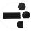 3Stk Schwarze Eck Schallabsorptionsplatten Wedges 6