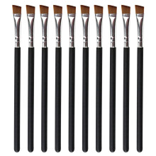 30Stk Schwarze Eyebrow Nylon Holzgriff Für Salon Zuhause