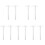 10 Pcs Supplies Plastic Student Ruler Square White 2