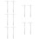 10 Pcs Supplies Plastic Student Ruler Square White 11