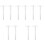 10 Pcs Supplies Plastic Student Ruler Square White 3